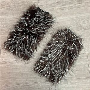 Fuzzy Goth/Rave Costume Leg Warmers